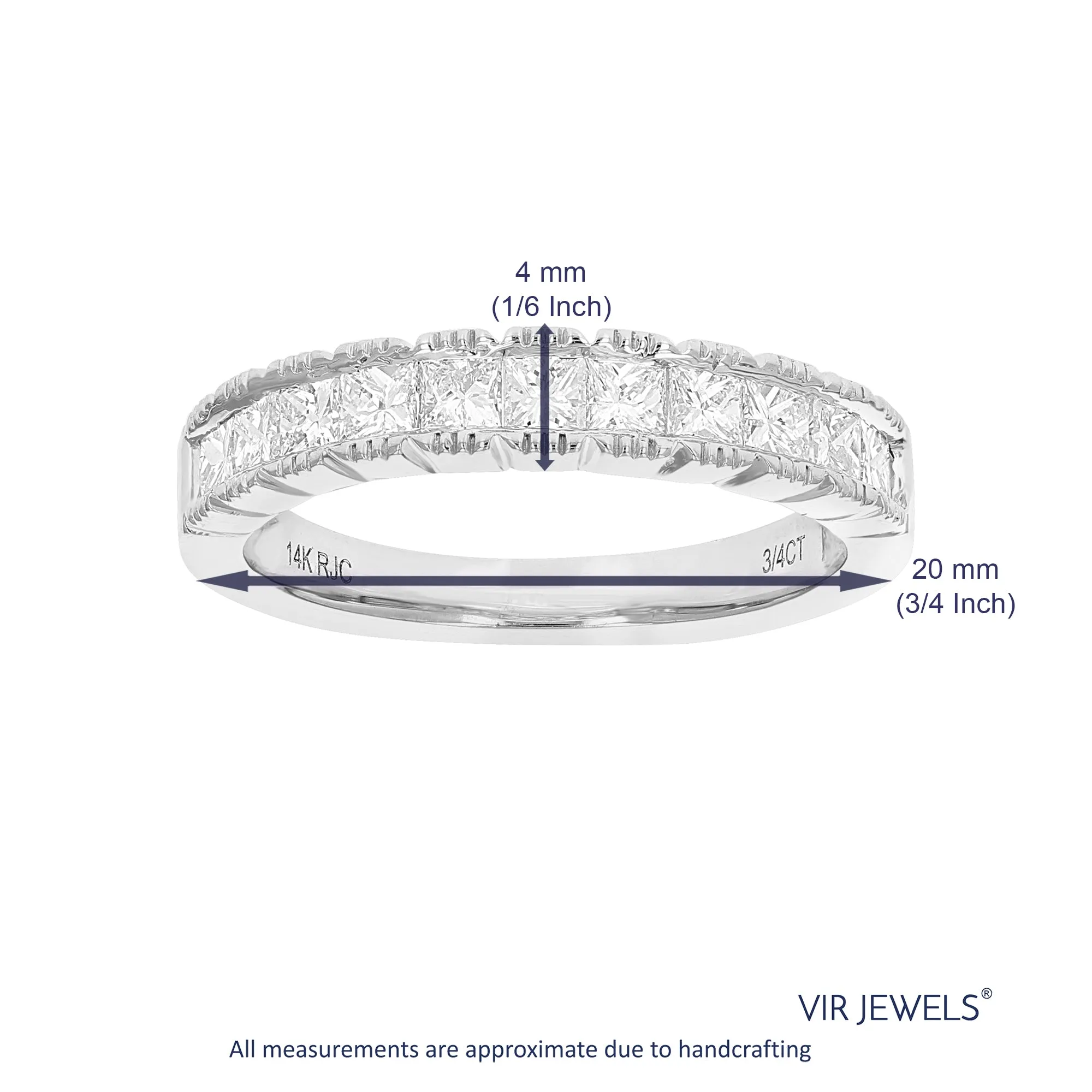 3/4 cttw Diamond Wedding Band in 14K Gold