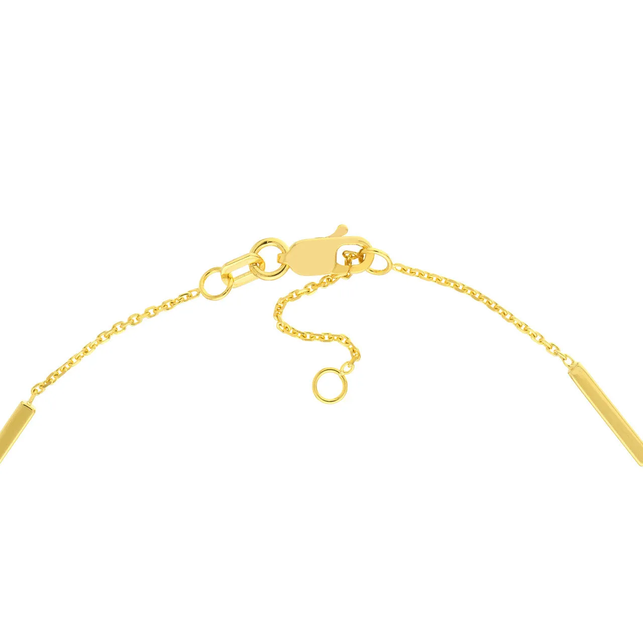 3pt Diamond Bezels and Bars Anklet