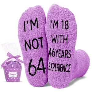 64th Birthday Gifts Ideas for Women - Socks for 64 Year Old Woman, 64th Birthday Gifts for Female, 64 Year Old Gifts for Her