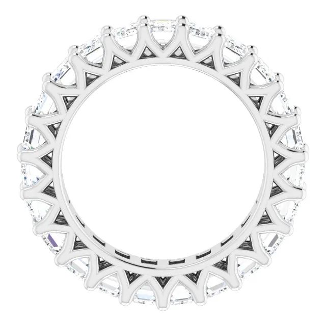 6.67 ct. Emerald Cut Diamond Eternity Band Shared Prong Ring