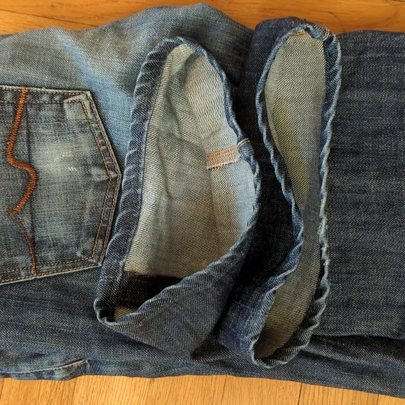 7 For All Mankind Original Bootcut Low Rise Medium-Dark Wash Jeans Size 34
