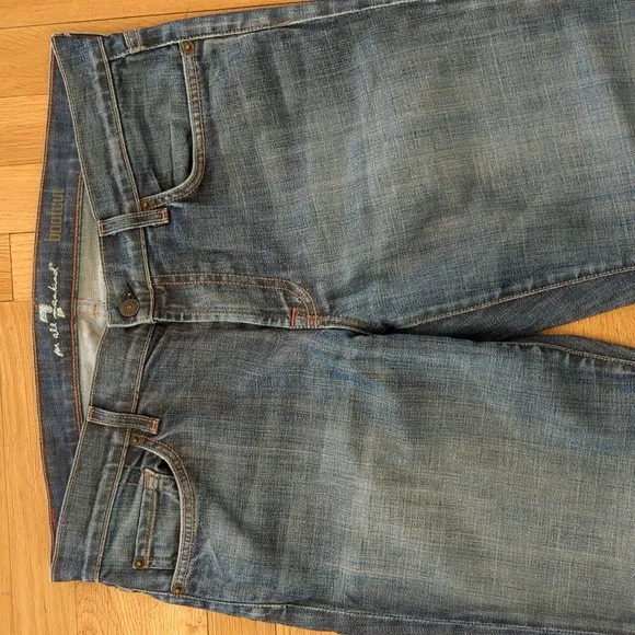7 For All Mankind Original Bootcut Low Rise Medium-Dark Wash Jeans Size 34