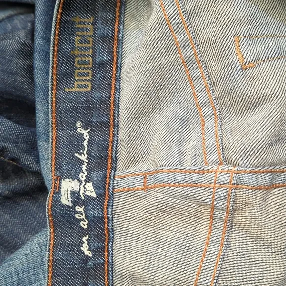 7 For All Mankind Original Bootcut Low Rise Medium-Dark Wash Jeans Size 34
