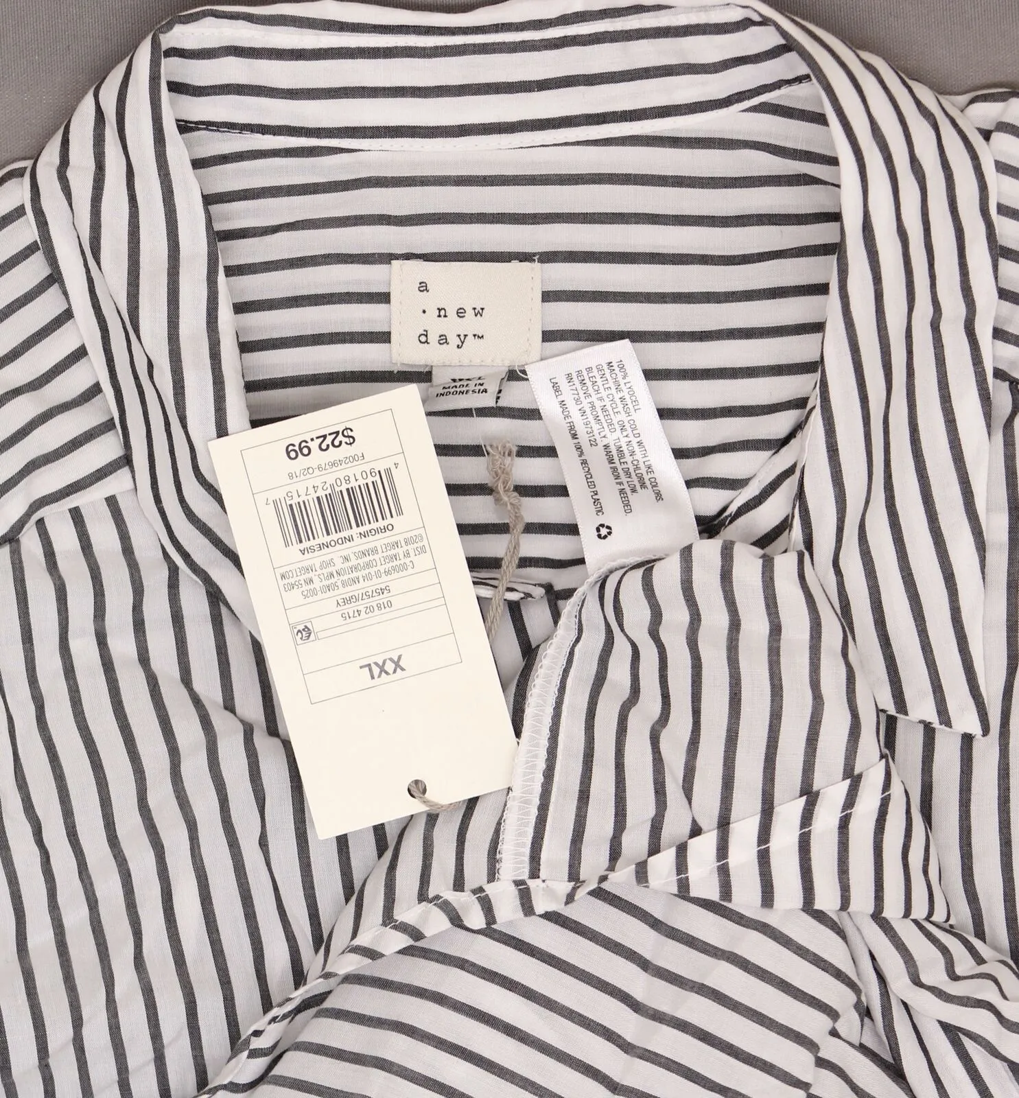 A New Day Women's Long Sleeve Utility Shirt Blouse Top