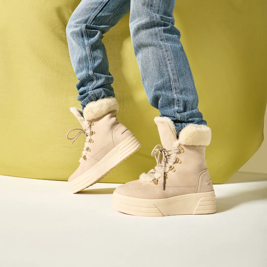 Abbie - Ice Nubuck Leather