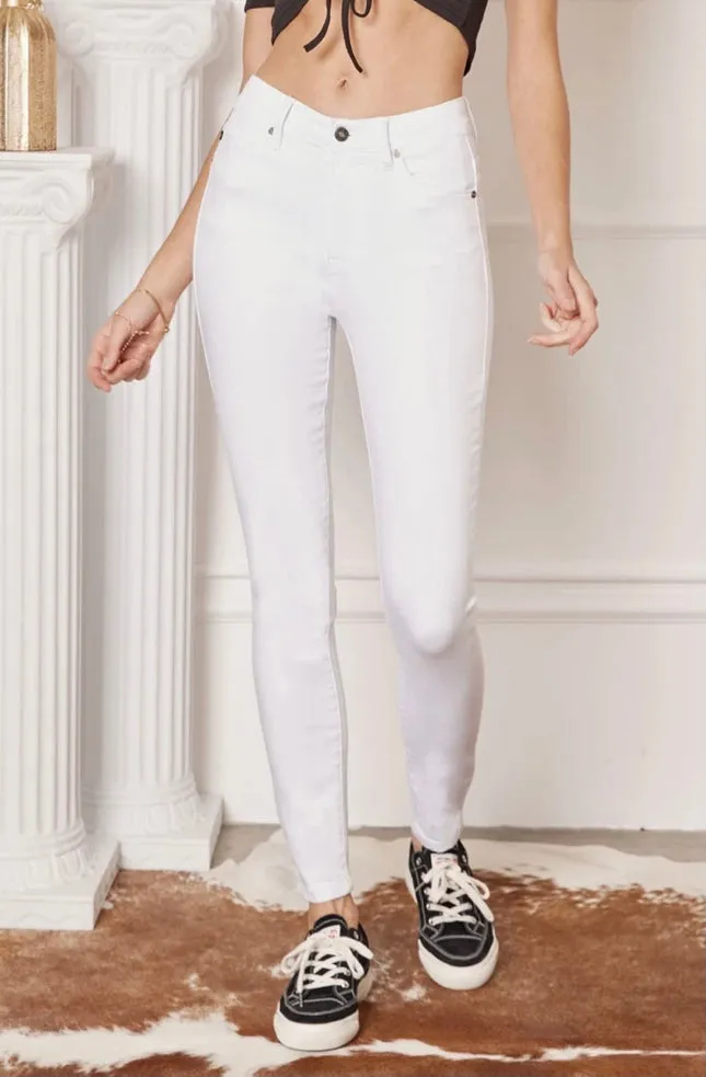 Abby White High Rise Skinny Jeans