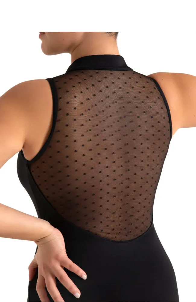 Adult Spot On Mock Zip Bodysuit