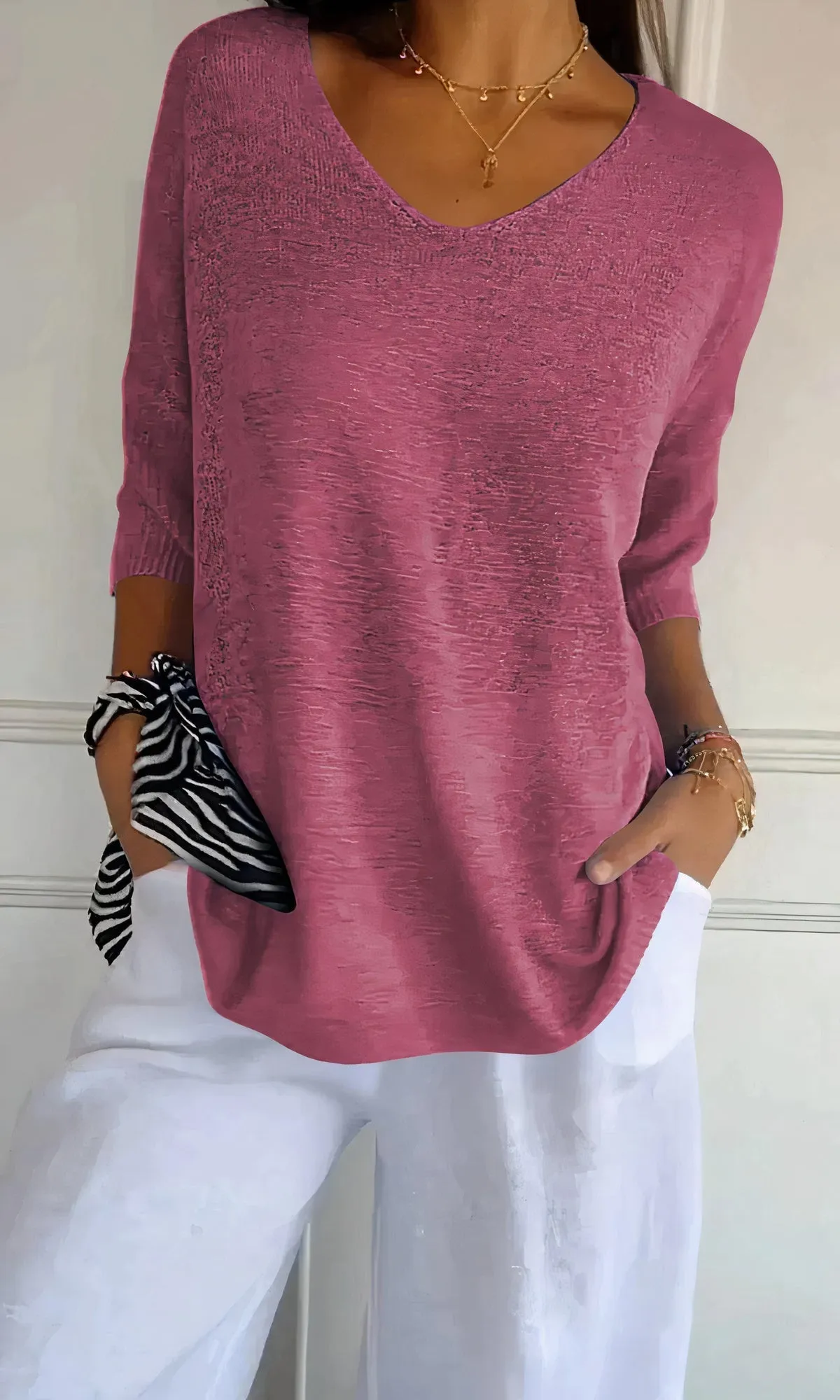 Alicia® | Knitted Top With V-Neck