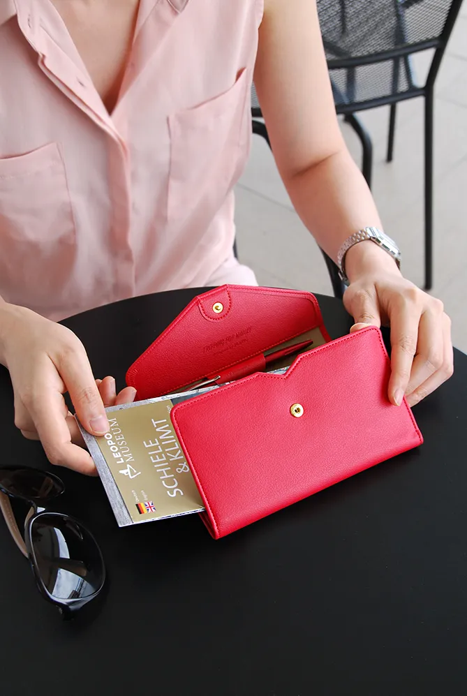 All-in-One Leather Travel Pop Clutch (Genuine Leather version)