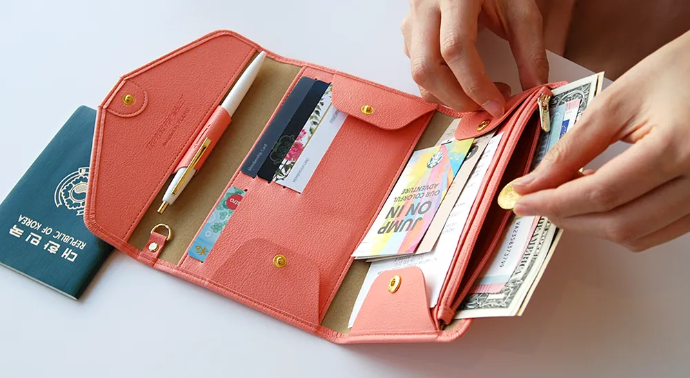 All-in-One Leather Travel Pop Clutch (Genuine Leather version)