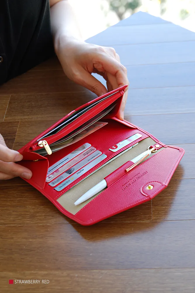 All-in-One Leather Travel Pop Clutch (Genuine Leather version)