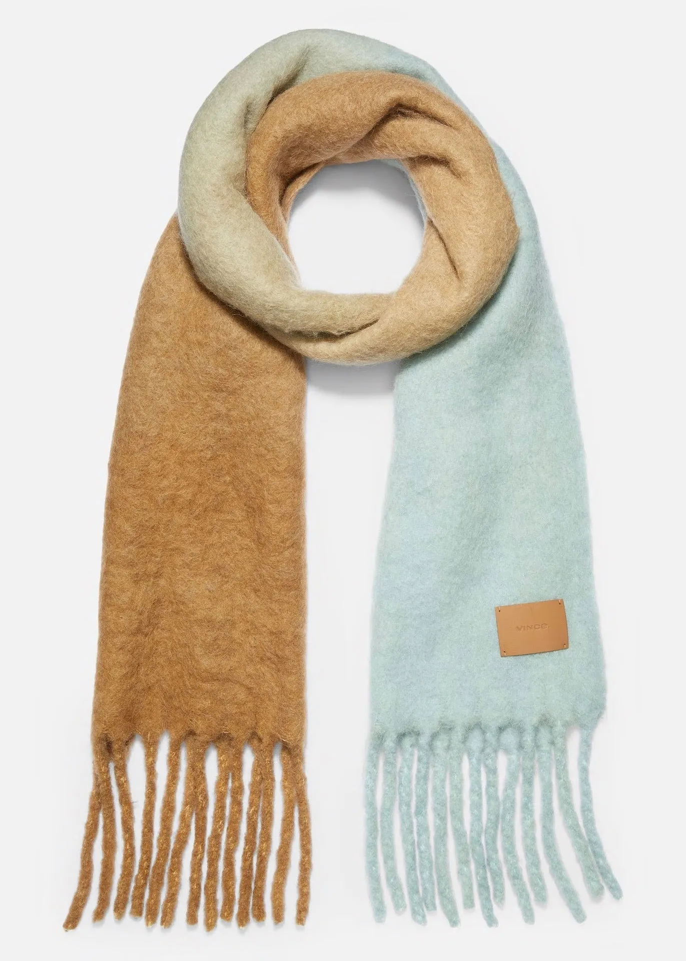 Alpaca Blend Dip Dye Scarf (Sea Mist Mink)