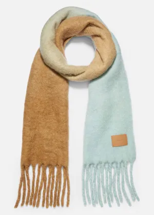 Alpaca Blend Dip Dye Scarf (Sea Mist Mink)