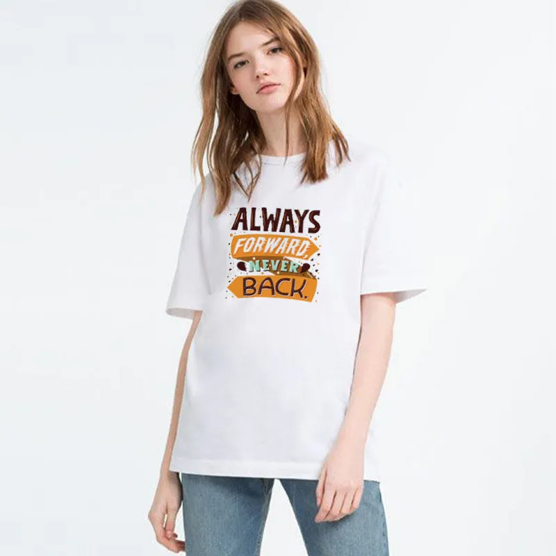 Always Forward Never Back Cotton Tee