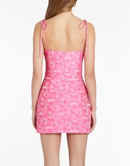 Amanda Uprichard Taylor Skort Romper Jacquard - Pink