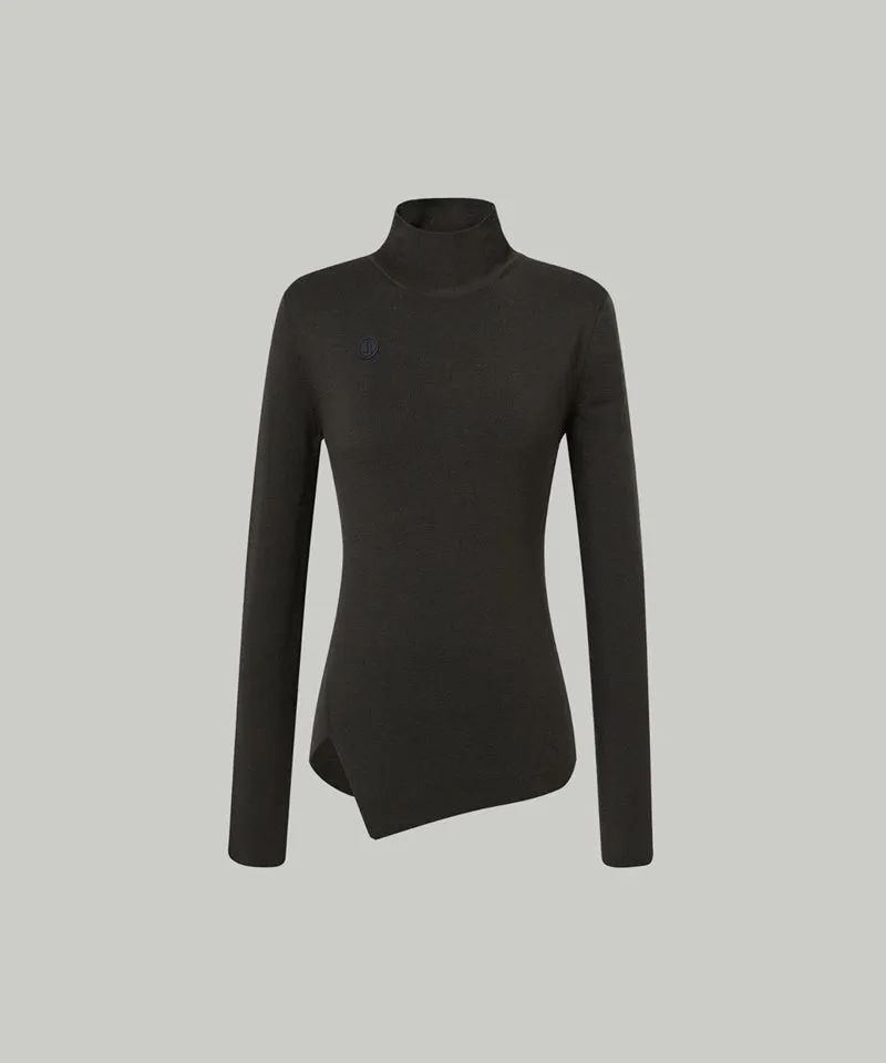 Anell Golf French Warm Knit Top - Olive Charcoal