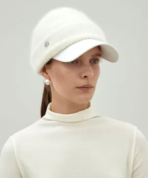 Anell Golf Pure Angora Beanie - White