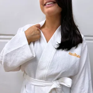 Anihana Luxury Cotton Waffle Bathrobe