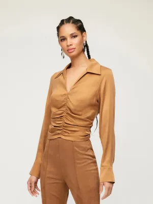 ARABELLA SHIRRED TOP