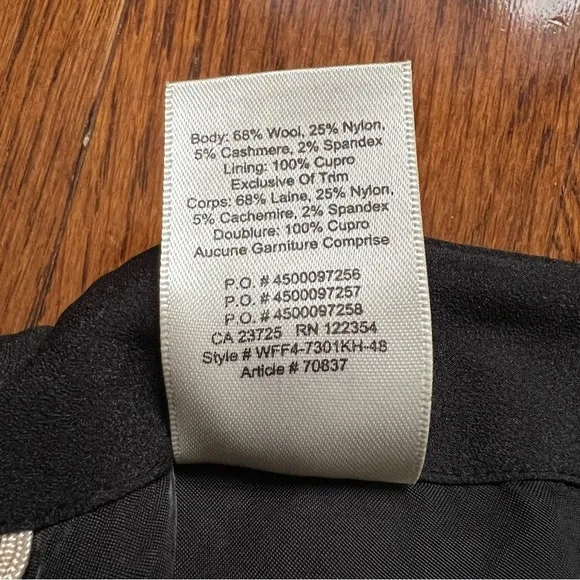 Aritzia Wilfred Dark Gray Plaid Wool Wrap Tie Front A-Line Mini Skirt - Sz 8
