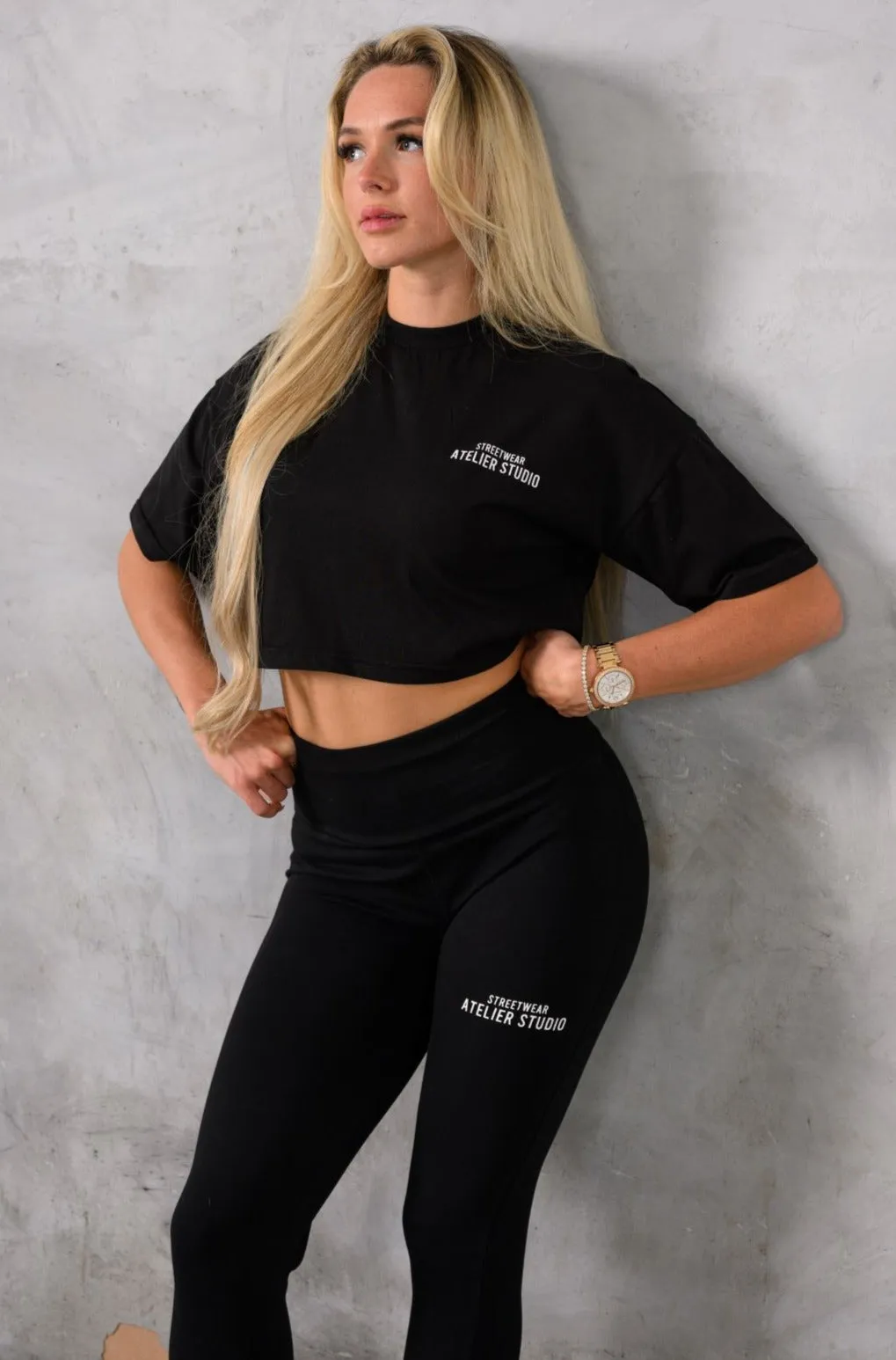 ATELIER CROP T-SHIRT - BLACK