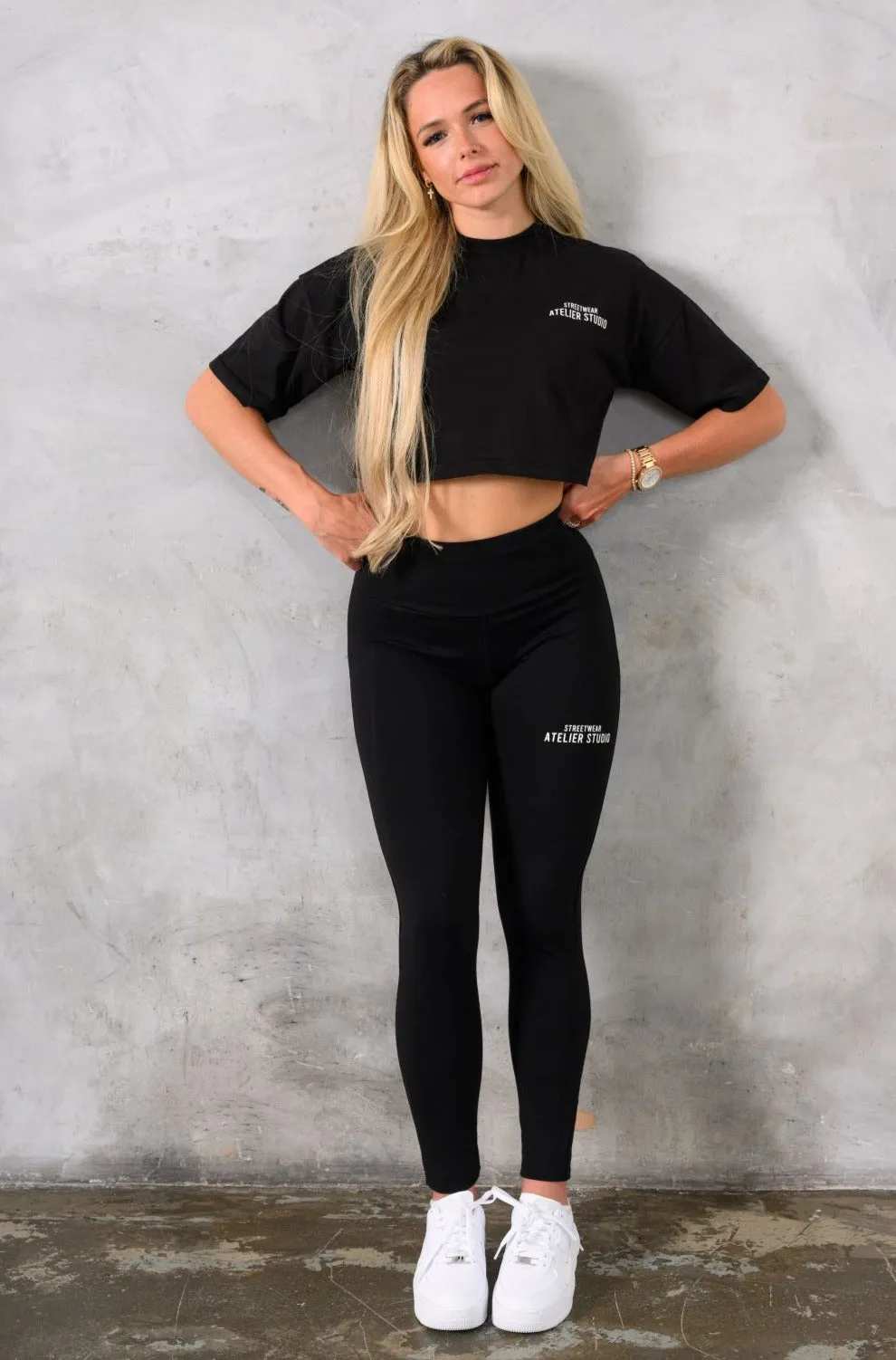 ATELIER CROP T-SHIRT - BLACK