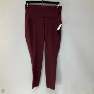 Athletic Leggings Capris By Lululemon In Red, Size: 4