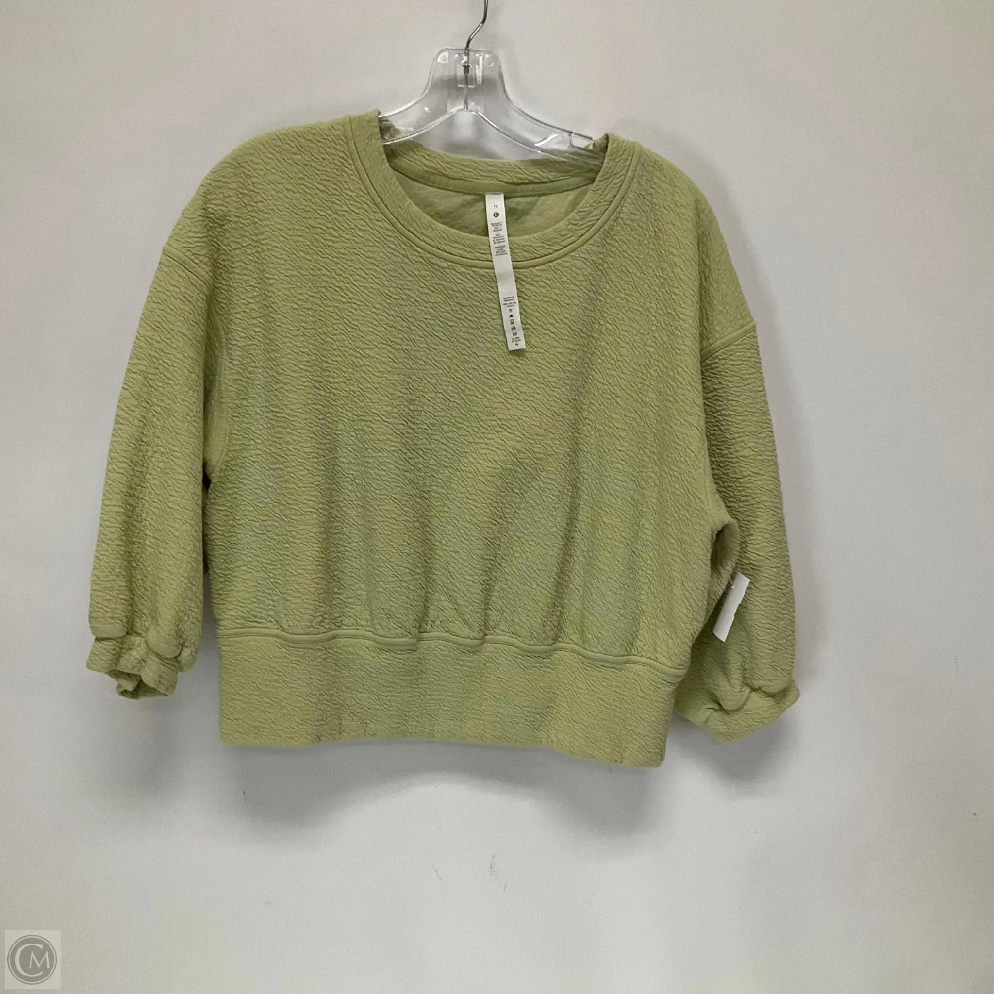 Athletic Sweatshirt Crewneck By Lululemon In Yellow, Size: 10