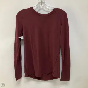 Athletic Top Long Sleeve Crewneck By Lululemon In Red, Size: 4