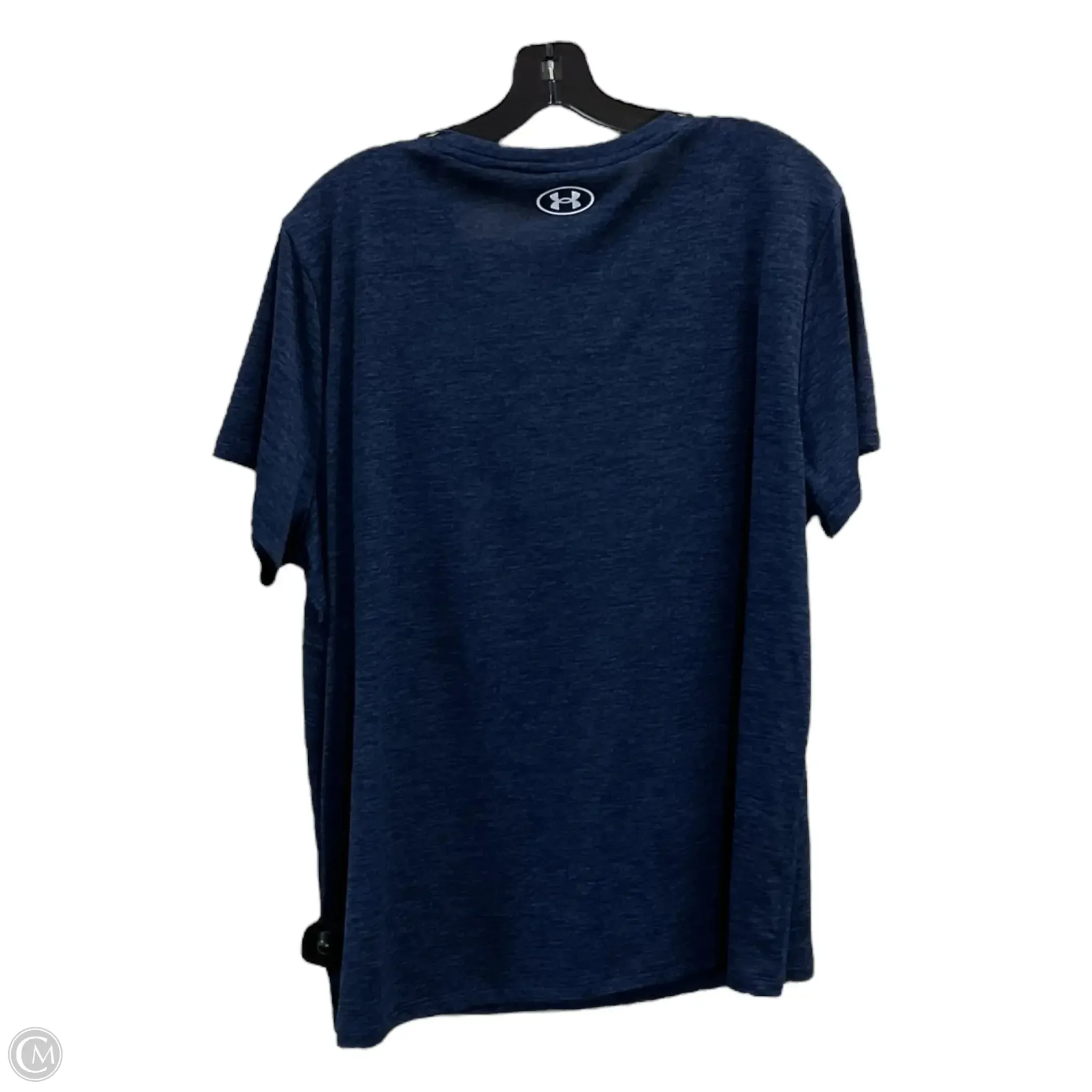 Athletic Top Short Sleeve By Under Armour In Navy, Size: 2x