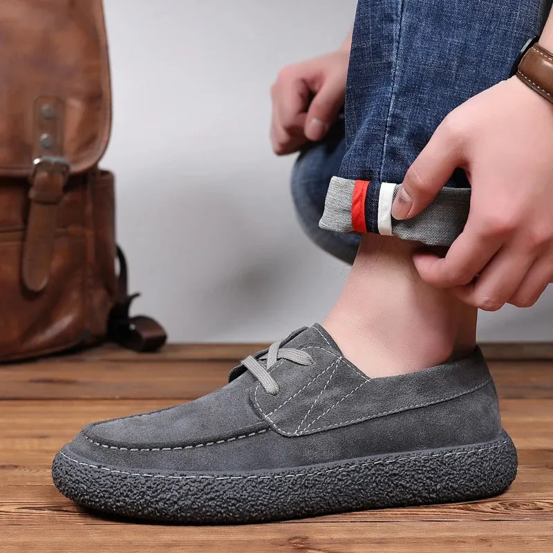 Atmungsaktive Schnürgraue Herrenschuhe