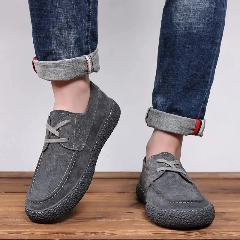 Atmungsaktive Schnürgraue Herrenschuhe