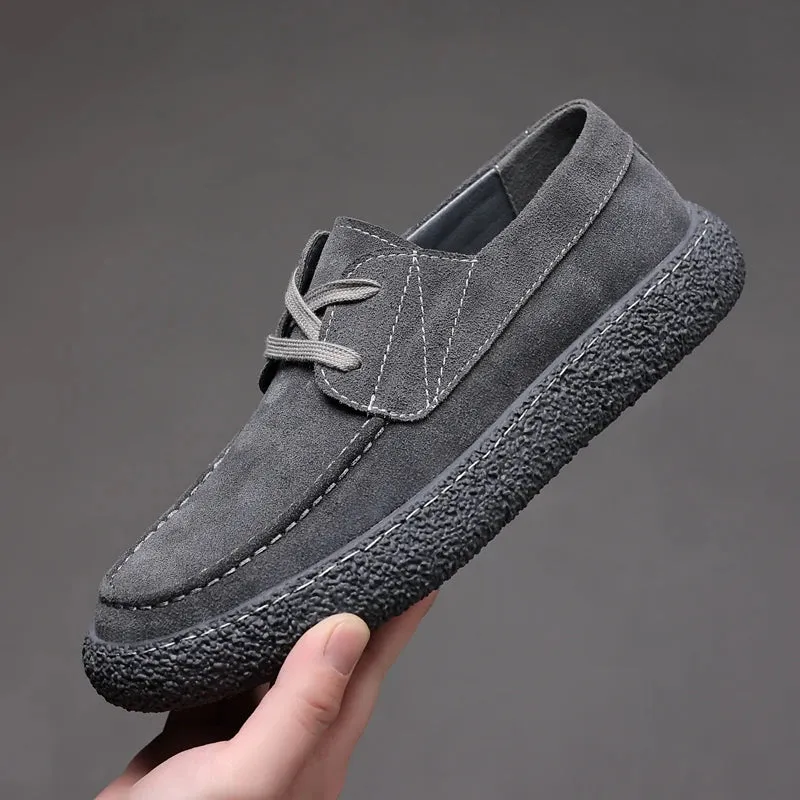 Atmungsaktive Schnürgraue Herrenschuhe
