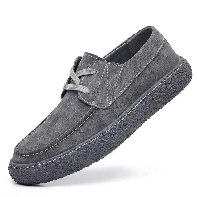 Atmungsaktive Schnürgraue Herrenschuhe