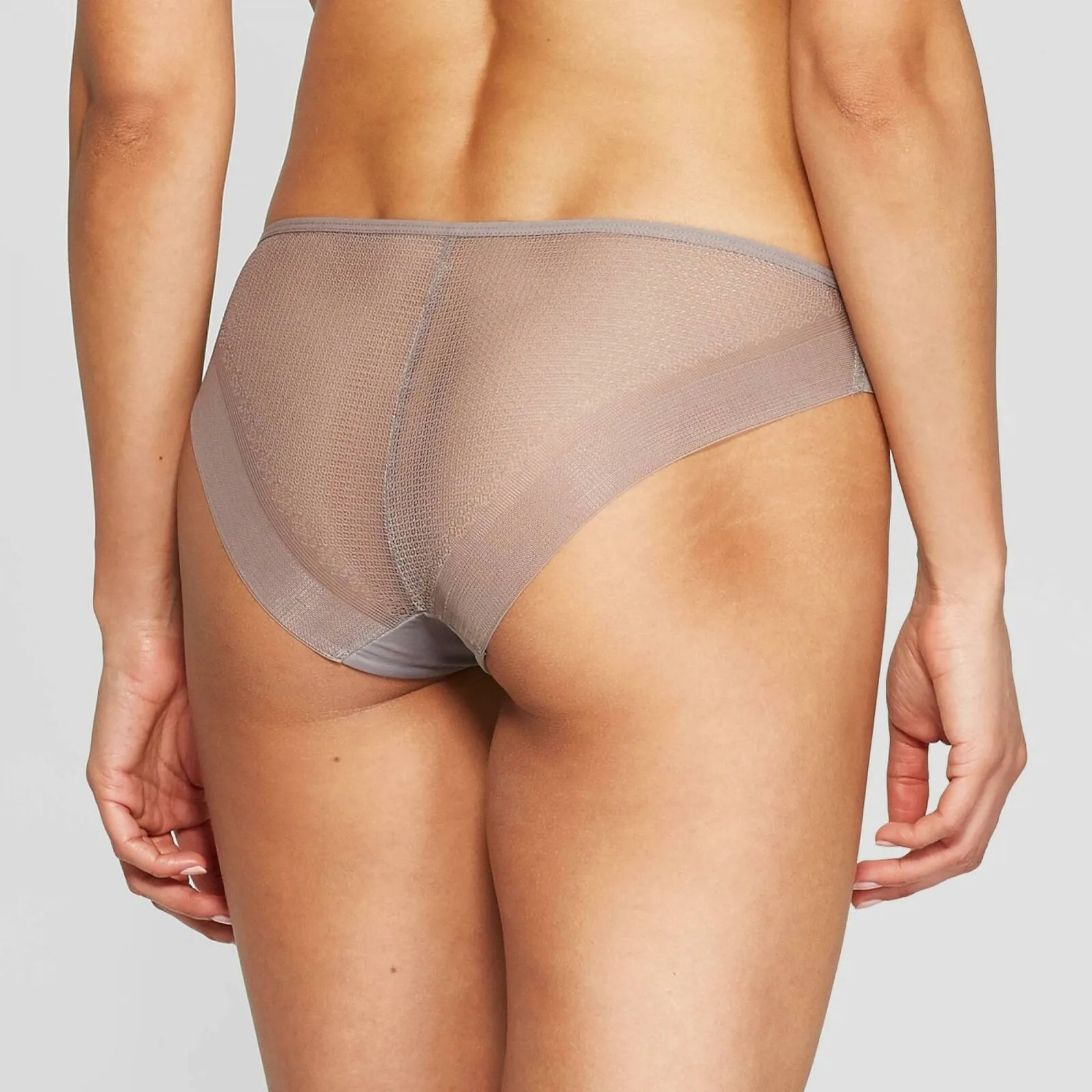 Auden Women's Laser Cut Cheeky Bikini with Mesh Back