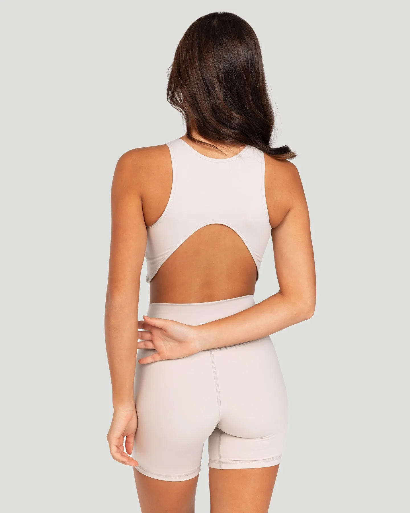 Aura Curve Tank - Oat Latte
