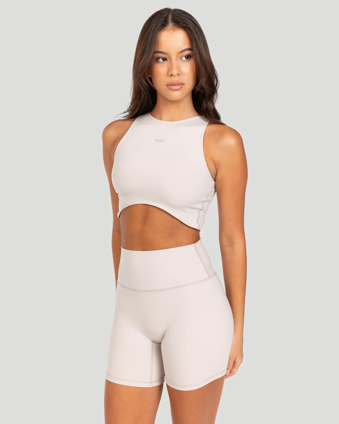 Aura Curve Tank - Oat Latte