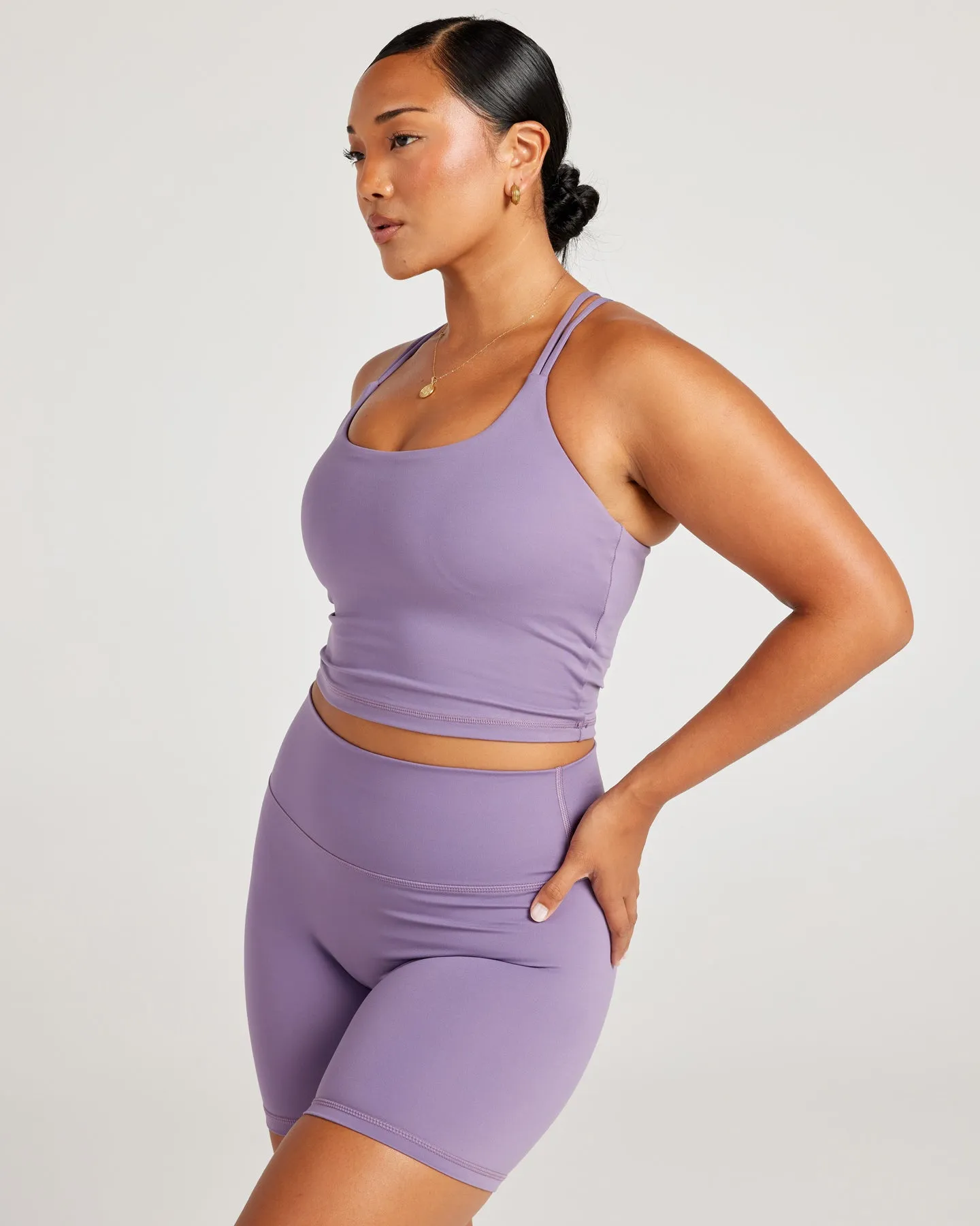 Aura Thin Strap Tank - Grape