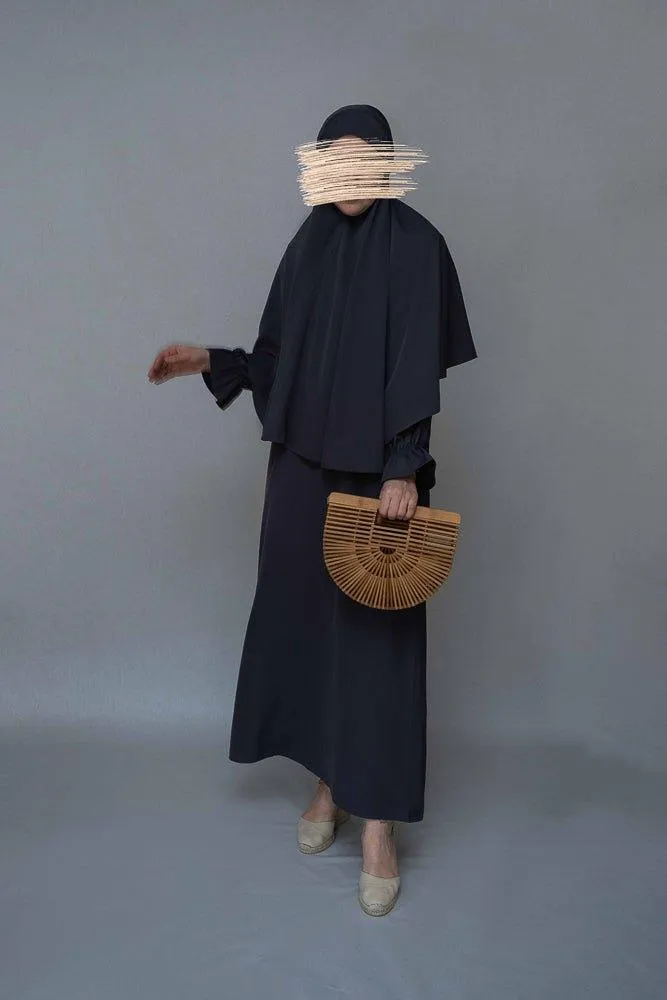 Barakaa Women's Prayer Dress and Umrah Hajj set in Grey