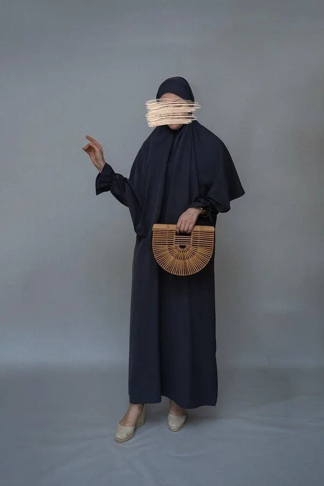 Barakaa Women's Prayer Dress and Umrah Hajj set in Grey