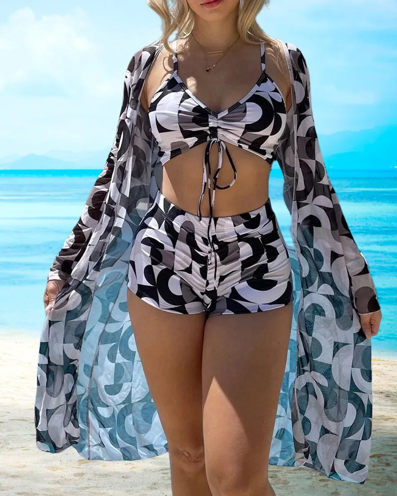 Barrie® | Three-Piece Bikini With Print