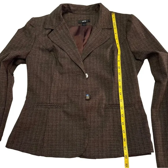 BCX Women's Brown Tweed Skirt Suit Set Skirt Size 5 Jacket Size Large NWT