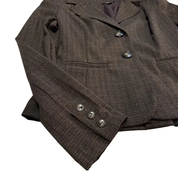 BCX Women's Brown Tweed Skirt Suit Set Skirt Size 5 Jacket Size Large NWT