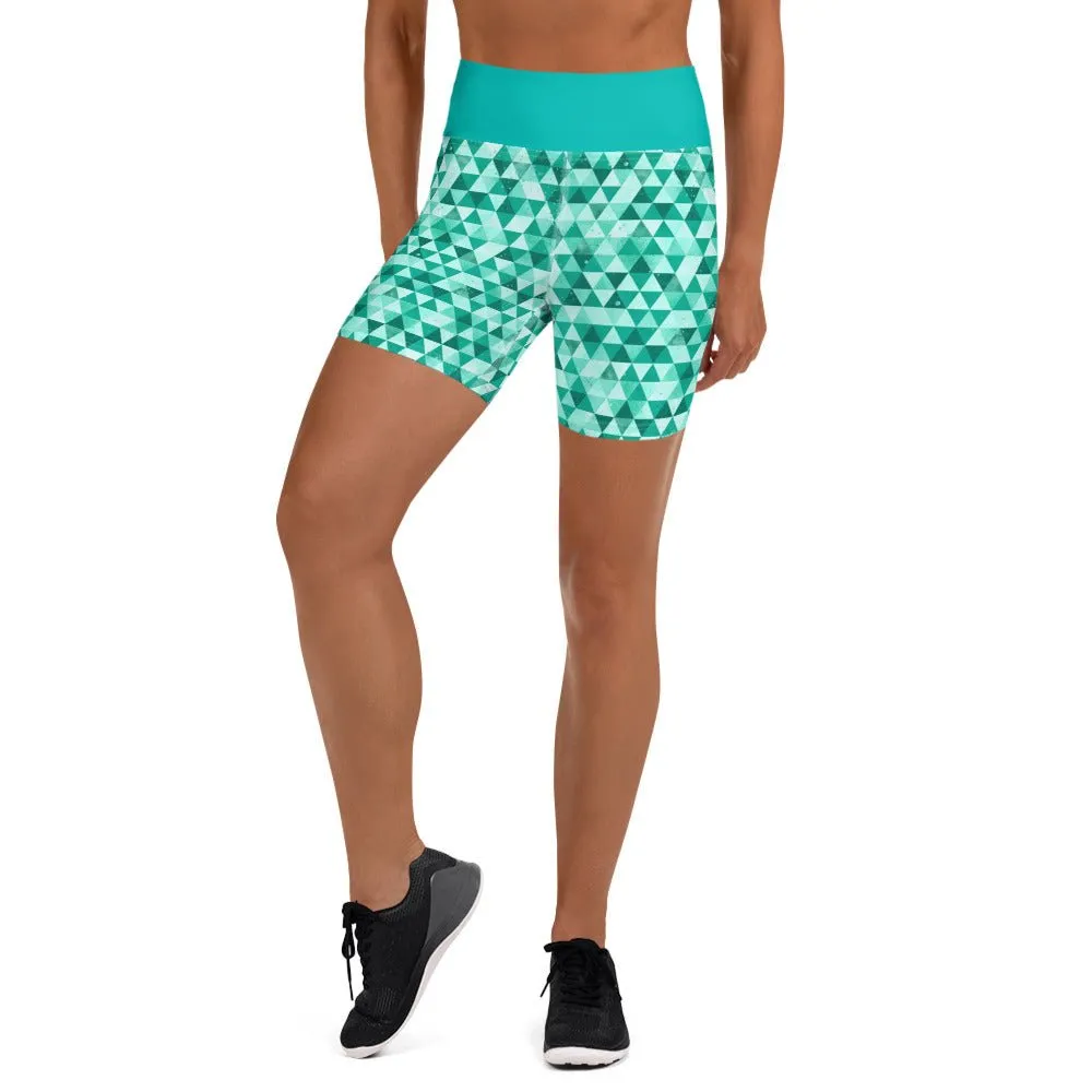 Be Extra! Green Angie Yoga Shorts