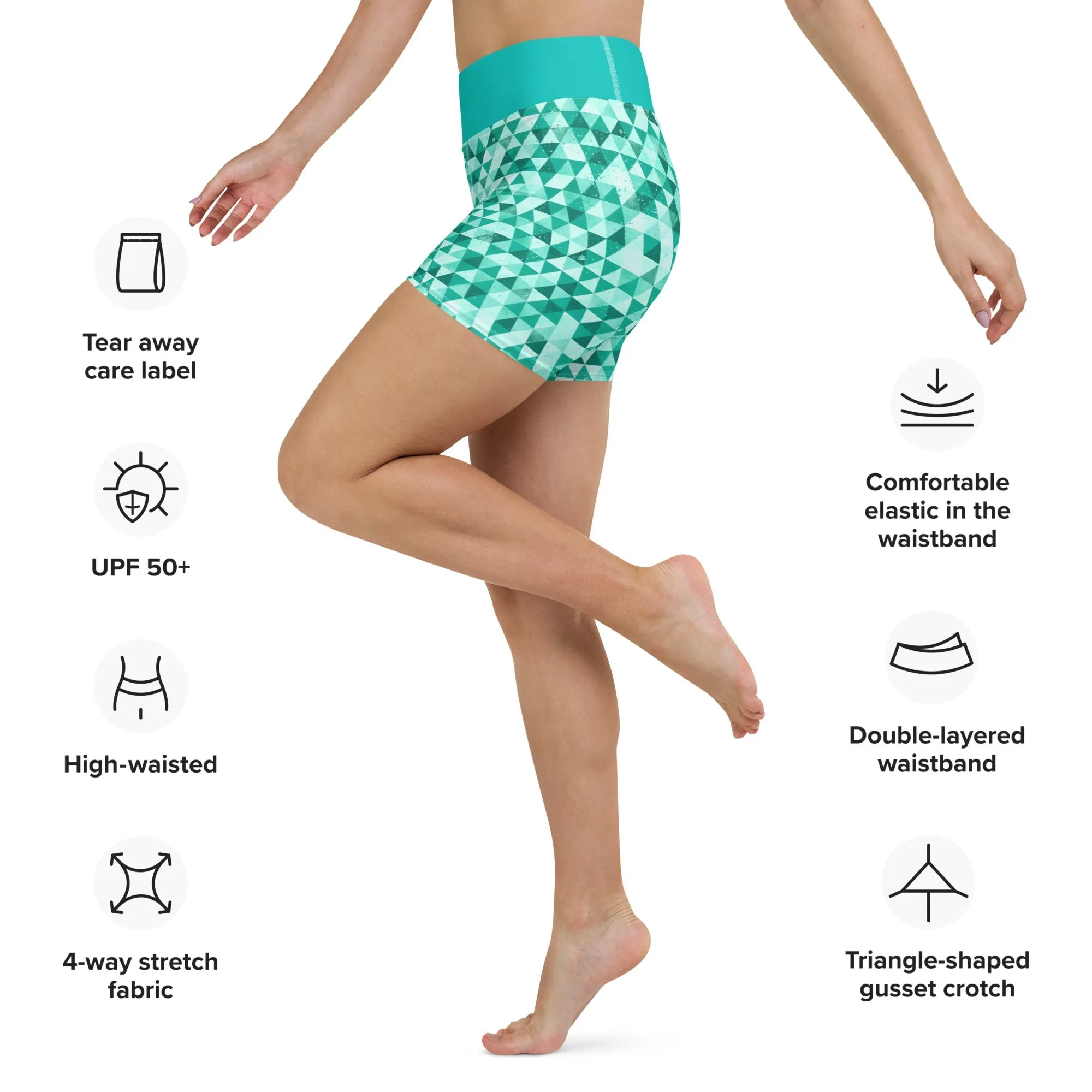Be Extra! Green Angie Yoga Shorts