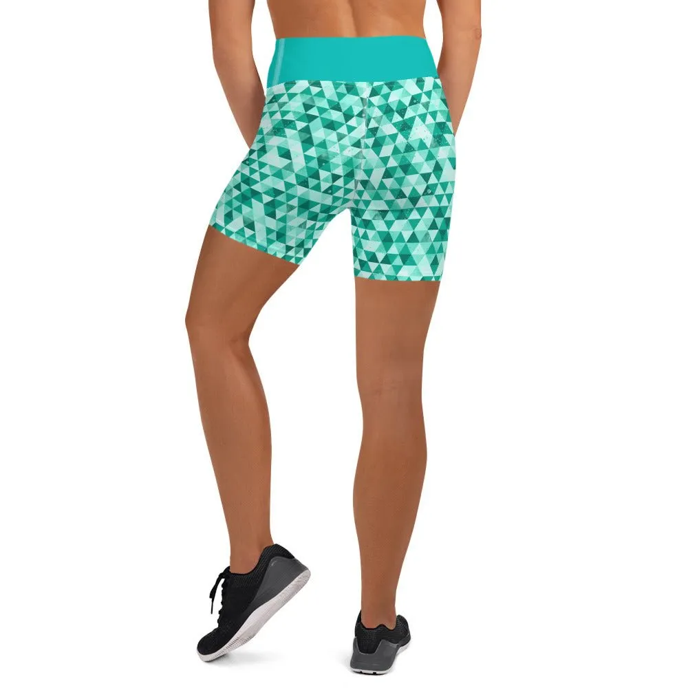 Be Extra! Green Angie Yoga Shorts