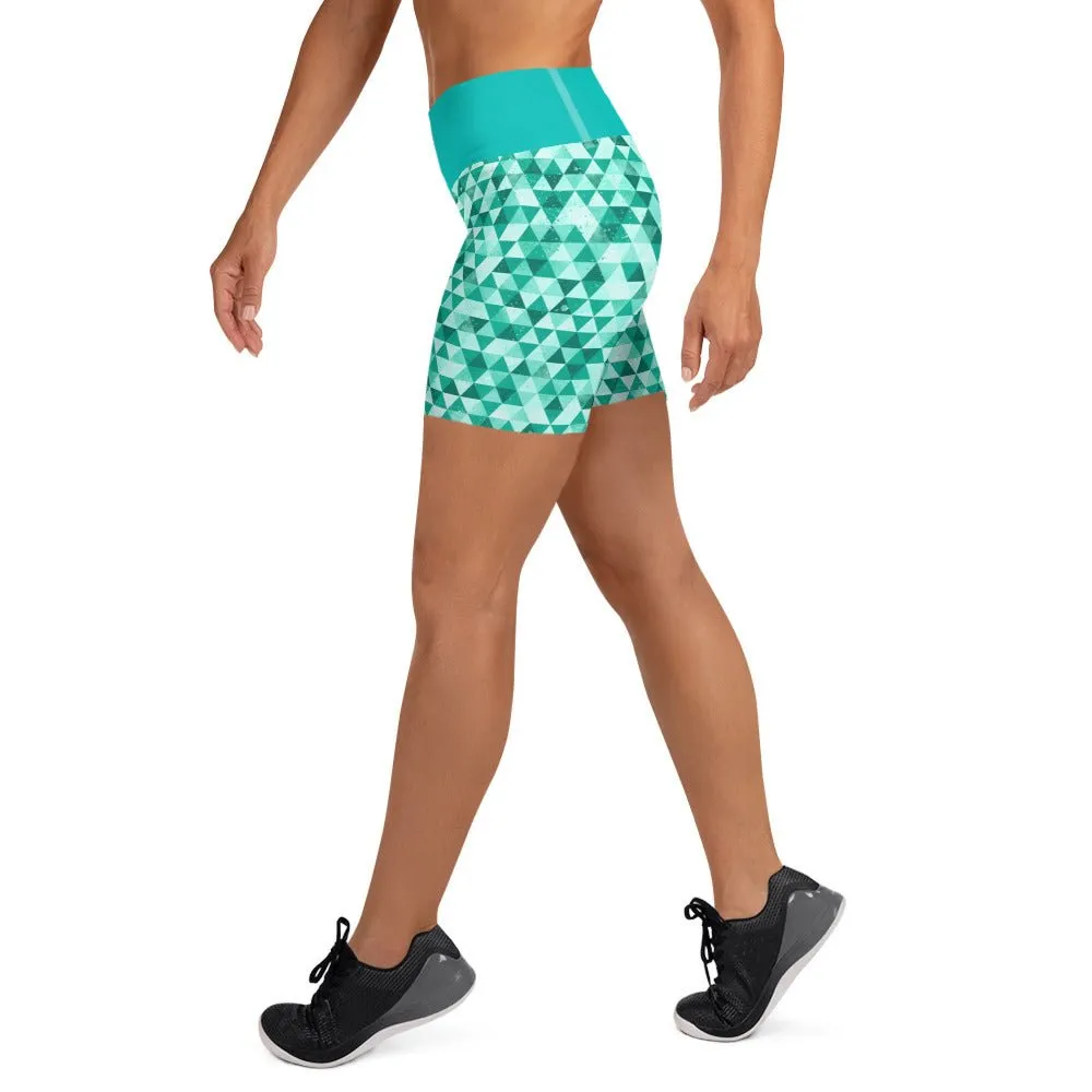 Be Extra! Green Angie Yoga Shorts