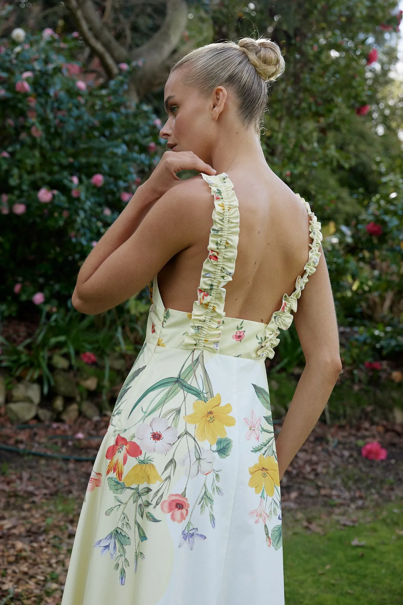 BETTY DRESS IN BUTTERMILK FLEUR