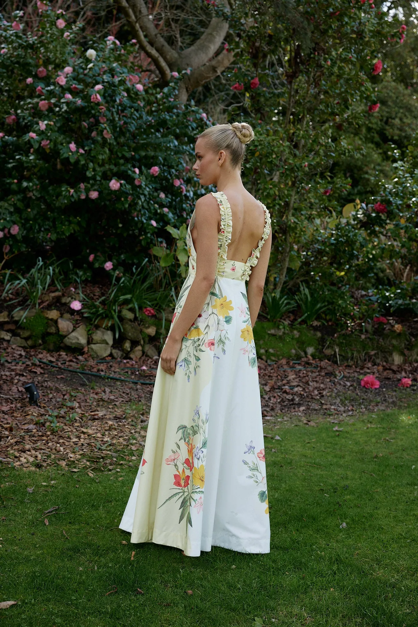 BETTY DRESS IN BUTTERMILK FLEUR