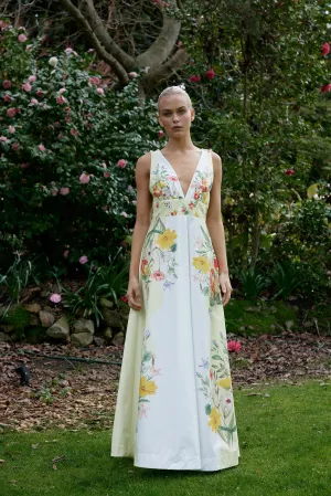BETTY DRESS IN BUTTERMILK FLEUR